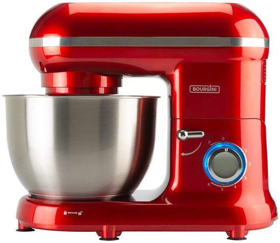 Keukenmachine met Mengkom van 4.5L - 1300W - Rood