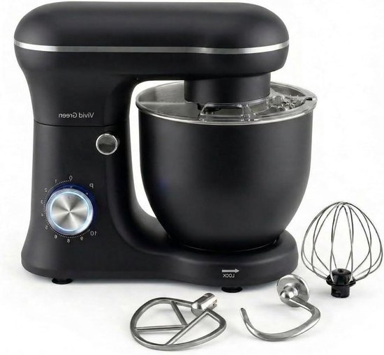 Keukenmachine - Mixer - Bakken en Koken - Krachtige 1500W Motor - 5L Kom - Matzwart