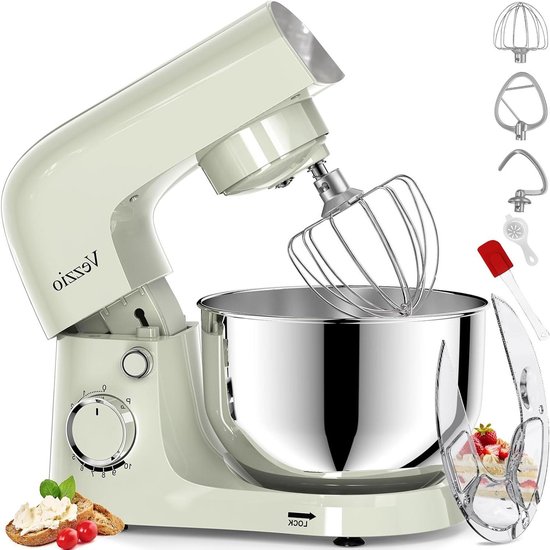 Keukenmachine - Mixer - Bakken - Krachtige motor - 45 liter kom - Groen