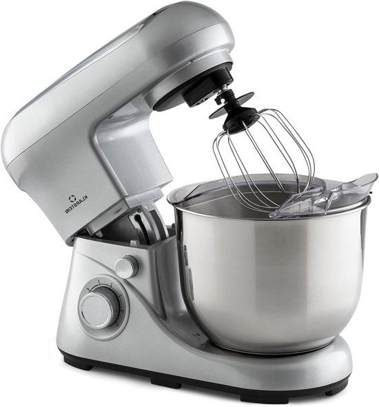 Keukenmachine Mixer - Bakmachine Deegmachine - Koken Bakken - Planetair Roersysteem - 5 Liter Kom - Zilver