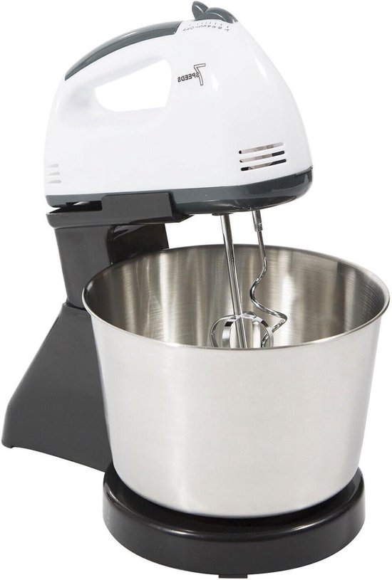 Keukenmachine Mixer - Deegkneder Garde - Bakken Ingrediënten Mengen - Planetair Rondsysteem - 1.7 Liter Kom - Zwart