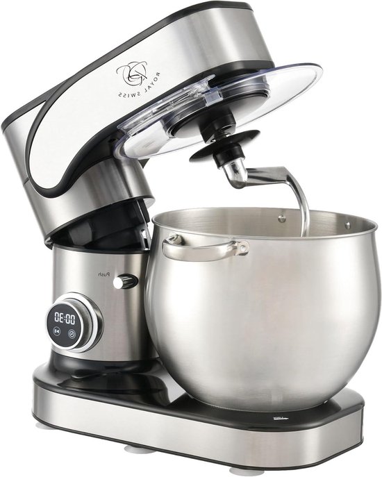 Keukenmachine - Mixer Deegmachine - Bakken en Koken - Krachtige Motor - 12 Liter - Zilver