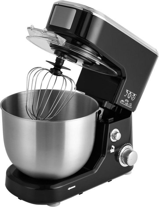 Keukenmachine - Mixer Deegmixer - Bakken en Mixen - 3-in-1 Functionaliteit - 5 Liter Kom - Zwart