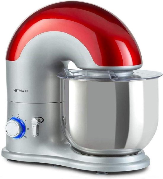 Keukenmachine Mixer - Foodprocessor Kom - Bakken Deeg Maken - Planetair Roersysteem - 7 Liter Kom - Zilver