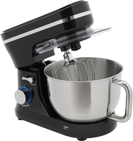 Keukenmachine - Mixer Keuken - Bakken en Koken - Krachtige 1000W Motor - 45 Liter Kom - Zwart