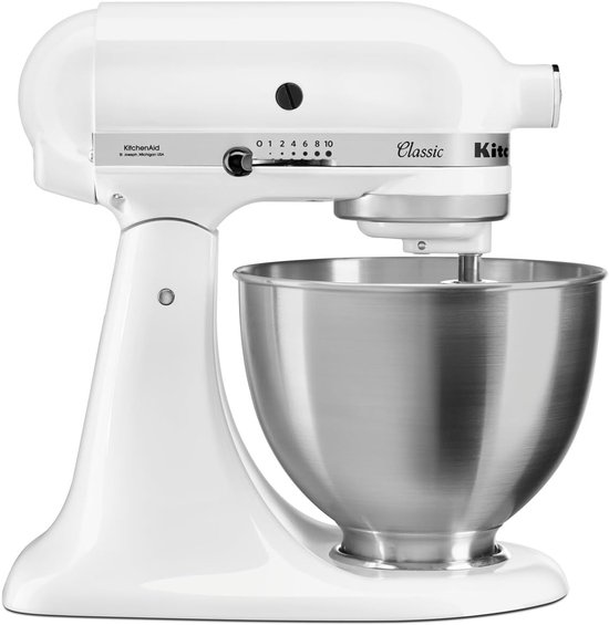Keukenmachine - Mixer Keuken - Bakken en Koken - Robuust metalen design - 43 L - Porselein White