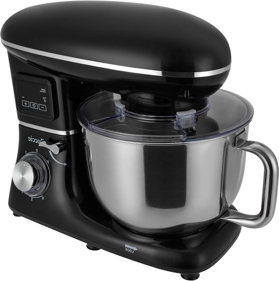 Keukenmachine - Mixer Kneedapparaat - Bakken en Koken - Digitale Timer - 6.2 Liter - Zwart