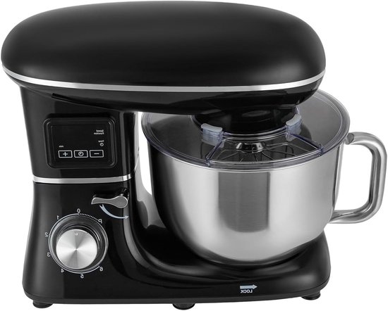 Keukenmachine - Mixer Kom - Bakken en Koken - LCD Timer - 6.2 Liter - Zwart