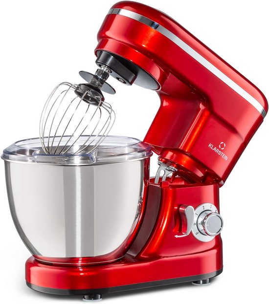 Keukenmachine - Mixer Kom - Bakken en Koken - Planetair Mengsysteem - 4 Liter Kom - Rood