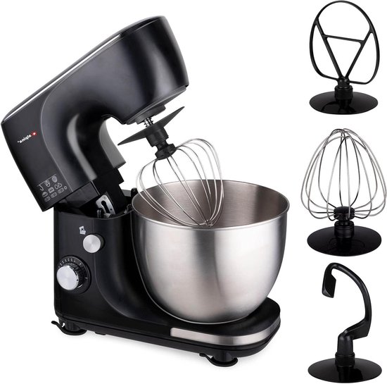 Keukenmachine - Mixer Kom - Bakken Maken - Met Komverlichting - 5 Liter - Zwart