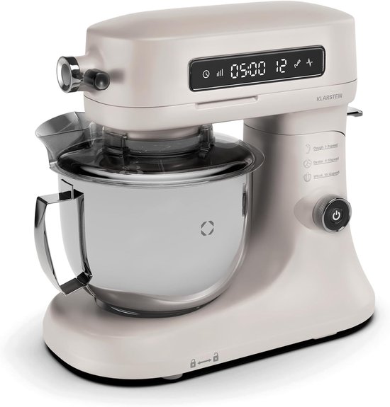 Keukenmachine - Mixer Kom - Deeg Kneden - Stille AC Motor - 5 Liter Kom - Zandkleurig