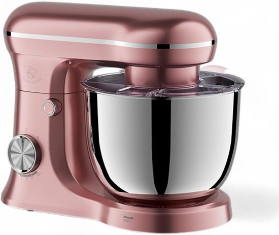 Keukenmachine - Mixer Robot - Bakken en Koken - Krachtig Planetair Systeem - 5 Liter Kom - Roze