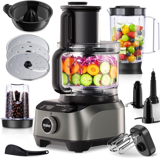 Keukenmachine Multifunctioneel - 1300 W Vermogen - 2,5 Liter Mengkom - ABS En RVS - Voor Mengen En Kneden