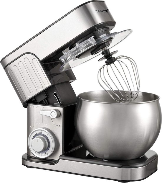 Keukenmachine - Multifunctionele mixer - Bakken en mixen - Krachtige 1300W motor - 6 liter kom - RVS