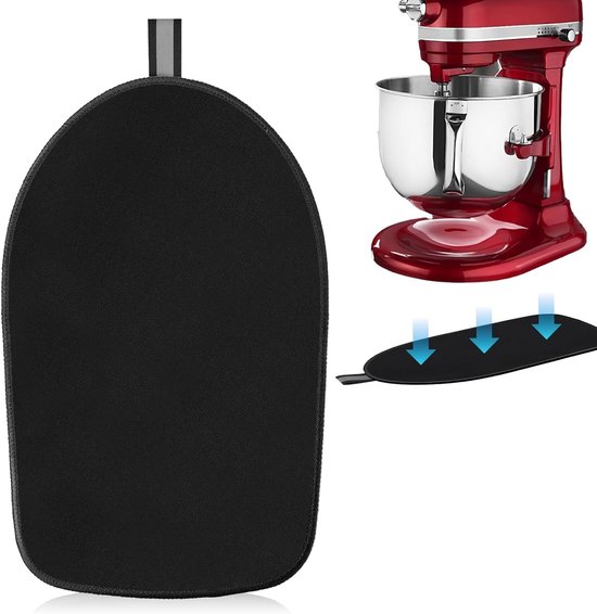 Keukenmachine Plank - Accessoire Mat - Gemakkelijk Verschuiven - Speciaal Ontworpen - 21.7 x 17.1 cm - Zwart van Merkloos