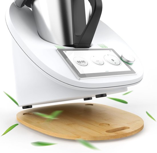Keukenmachine Plank - Glijplank Accessoire - Keuken Organisatie - Natuurlijk Bamboe Materiaal - 38x32 cm - Houtkleur