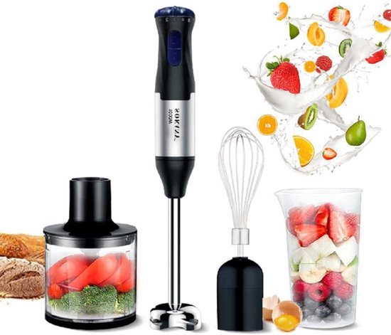 Keukenmachine Set - Handmixer Blender - Gerechten Bereiden - 4-in-1 Functionaliteit - 700 ml Maatbeker - Zwart