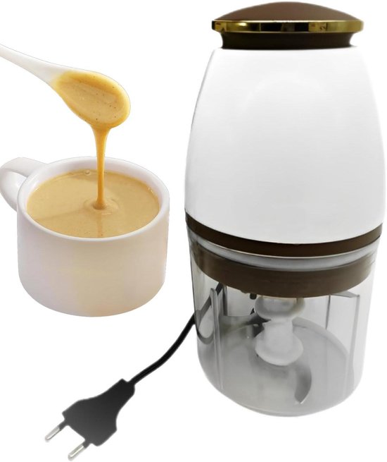 Keukenmachine - Vleesmolen Slicer - Groenten Snijden - Viersnijder Ontwerp - 700 ml - Wit