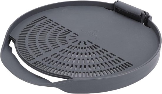 Keukenmachine Zeefdeksel - Zeef Deksel - Sap Extraheren - Ergonomisch Ontwerp - 21x21x3 cm - Wit