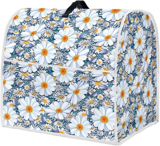 Keukenmachinehoes - Mixerhoes Stofhoes - Keuken Decoratie - Wasbaar Canvas Polyester - 38 x 27.5 x 37 cm - Vintage Daisy