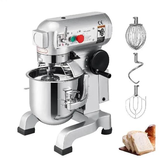 Keukenmixer – Elektrische Mixer – Deegkneder – Mixervoet – 10 Liter Kom – 450 Watt – 3 Snelheden van Merkloos