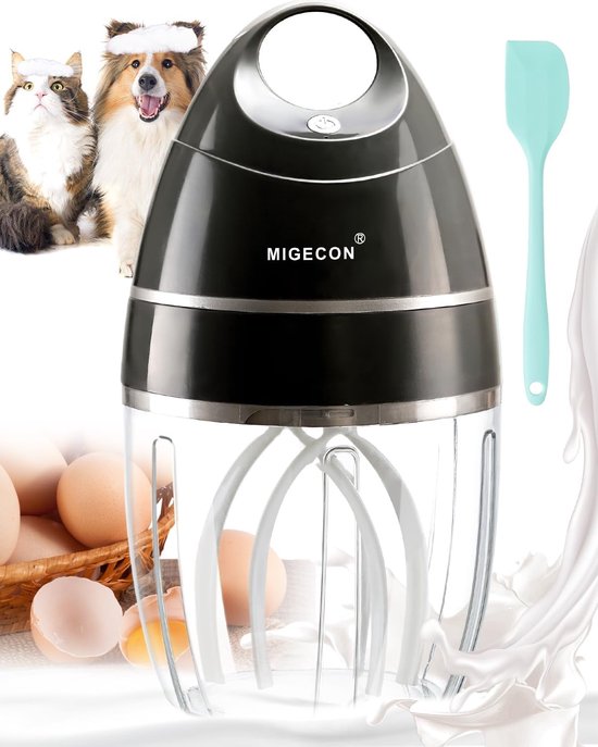 Keukenmixer - Grijs - 900 ml - Draagbare Elektrische Garde voor Eieren en Room - Voor Thuisgebruik
