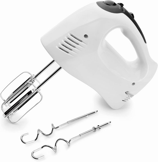 Keukenmixer - Handmixer - Beslag Maken - Lichtgewicht Krachtig - 300 Watt - Wit