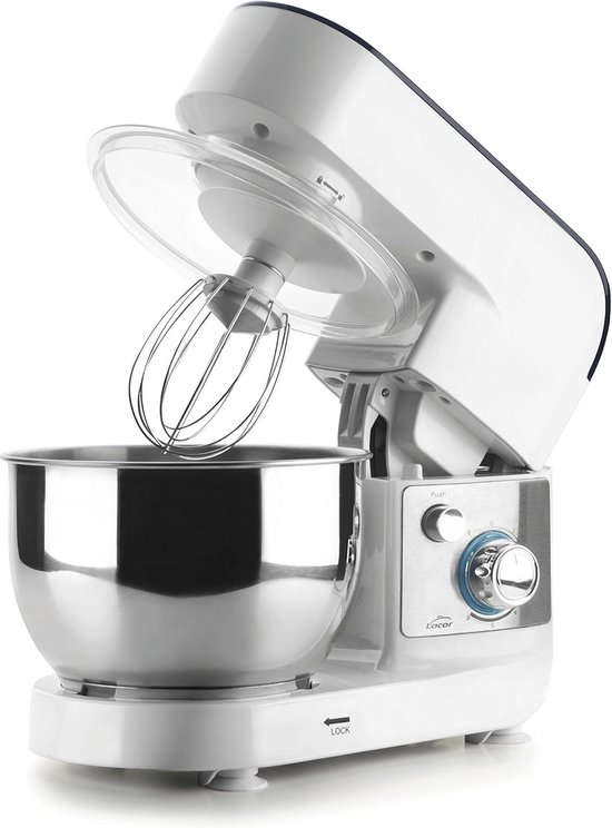 Keukenmixer met Kom en 6 Snelheden voor Menger en Kneedmachine van Merkloos