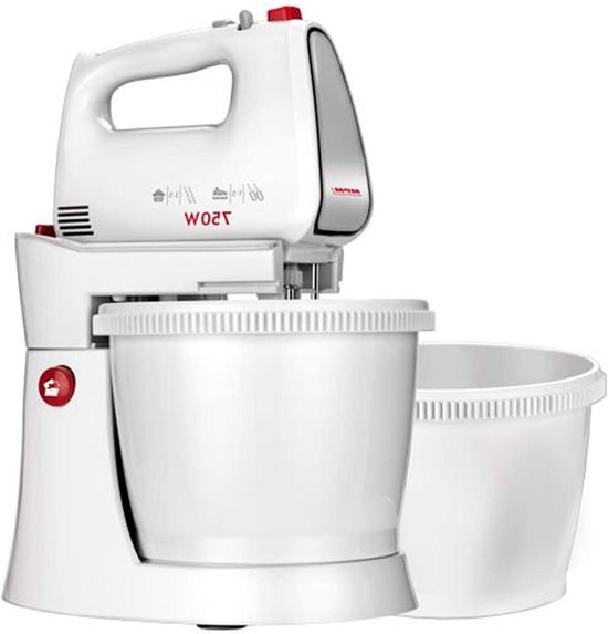 Keukenmixer met kommen - Standmixer - Bakken en koken - 5 snelheden - 3 Liter - Zwart