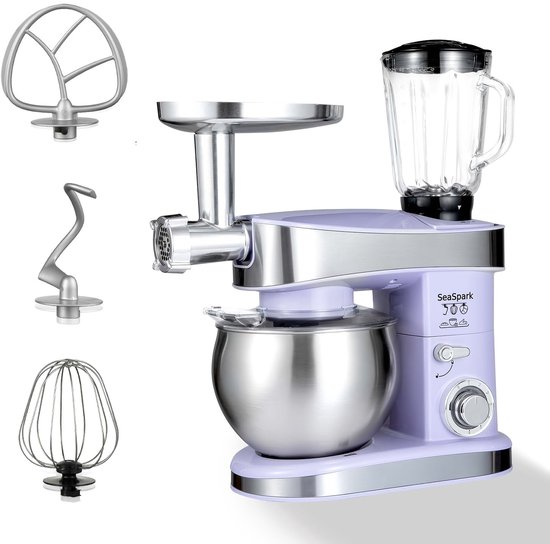 Keukenmixer – Mixer – Standmixer – Mengmachine – KitchenAid – Paars – 6-in-1 Multifunctioneel – 6,3 Liter RVS Kom – 6 Snelheden Met Pulsestand van KitchenAid