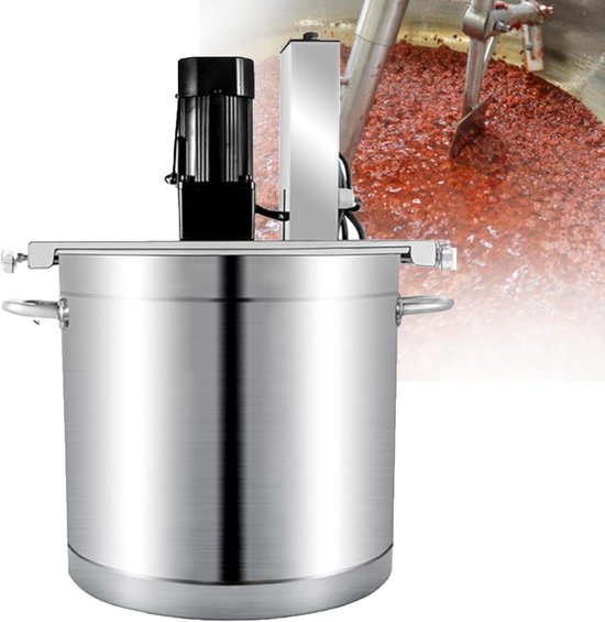 Keukenmixer - Roerbakmachine - Sausen Maken - Met Verwarmfunctie - 25 Liter - Zilver