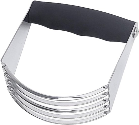 Keukenmixer Roestvrijstaal - Deegklopper Beslagmaker - Thuis Bakken - Ergonomische Handgreep - 12 x 11 cm - Zwart