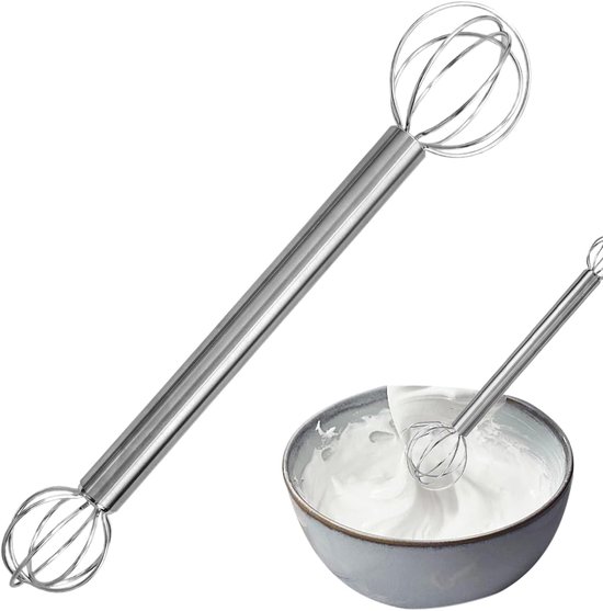 Keukenmixer RVS - Keukenaccessoire - Sauzen Maken - Ergonomisch Ontwerp - 20 cm - Zilverkleurig