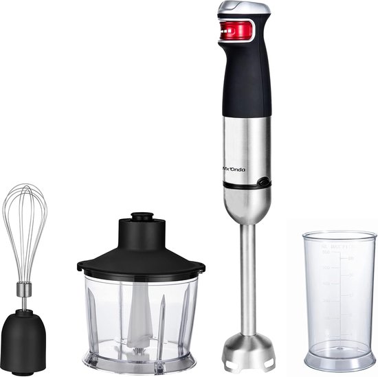 Keukenmixer Set - Staafmixer Accessoires - Eten Bereiden - 1200W Krachtige Motor - 800 ml Inhoud - Roestvrij Staal