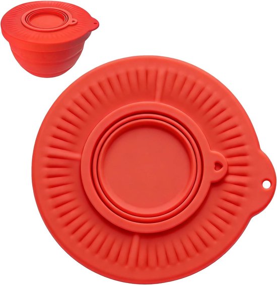 Keukenmixer Spatscherm - Mengkom Spatbeschermer - Schoon Bakken - 4-in-1 Lekvrij Deksel - 4.25-4.75 Liter Kom - Rood