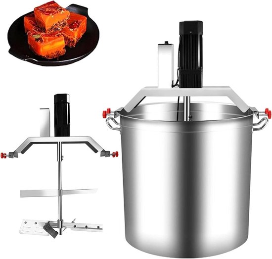 Keukenmixer - Staande mixer Spatelmixer - Sauzen en vullingen maken - Dubbellaagse spatel - 40L - Zilverkleurig