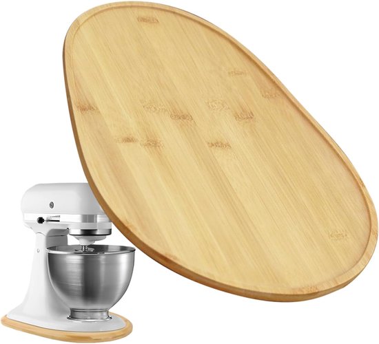 Keukenrobot Schuifmat - Apparaat Glijplank - Gemakkelijk Verplaatsen - Natuurlijk Houten Materiaal - 38.7 x 27.5 cm - Houtkleur