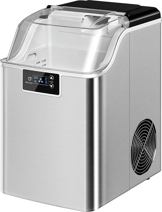 Killogood Ijsblokjesmachine - 20kg/24u ijsproductie - met 2,1L watertank - zilver van Merkloos