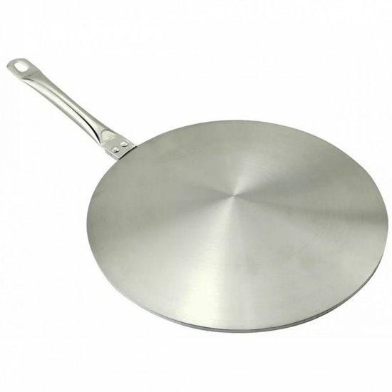 Kinghoff Adapterplaat voor Inductiekookplaten - Ø23 cm - Roestvrij Staal - Handvat van Merkloos