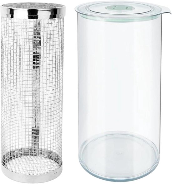 Kip Panier Kom - Schudbeker Mixer - Maaltijd Bereiden - 360 Graden Dekking - 20 cm Breed - Transparant
