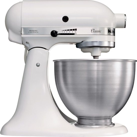 Kitchenaid 5K45SSEWH - Keukenmachine - 4.3 L mengkom - wit van KitchenAid