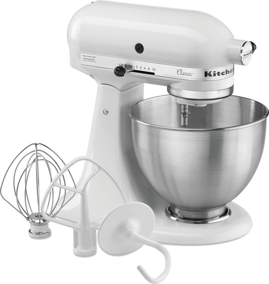 KitchenAid 5K45SSEWH - Wit - 4,28L - Horeca & Professioneel van KitchenAid