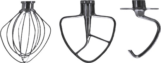 KitchenAid 5KSM5TH3PSS - Keukenmachine Accessoire Set - RVS - Garde, deeghaak, platte menghaak