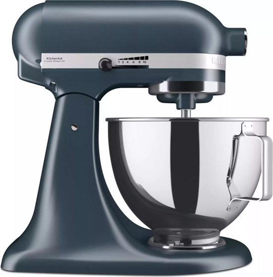 Kitchenaid Artisan 5KSM95PSEBS - Keukenmachine - 4,3L - Staalblauw - 3 Menghaken