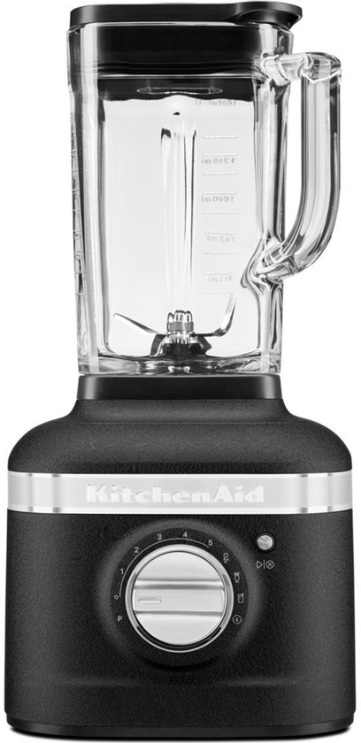 KitchenAid Blender - Artisan - Glazen kan van 1,4 L - 1200W - Smoothie maker - Mat Zwart van KitchenAid
