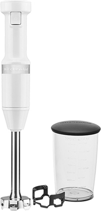 Kitchenaid Classic Staafmixer Professional 20cm - Wit + Mengbeker 700ml + panbeschermer van KitchenAid