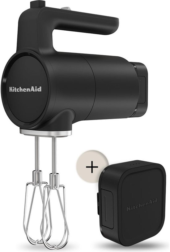KitchenAid Draadloze Handmixer 5KHMR762BM - Keukenmixer Elektrische Mixer. van Merkloos