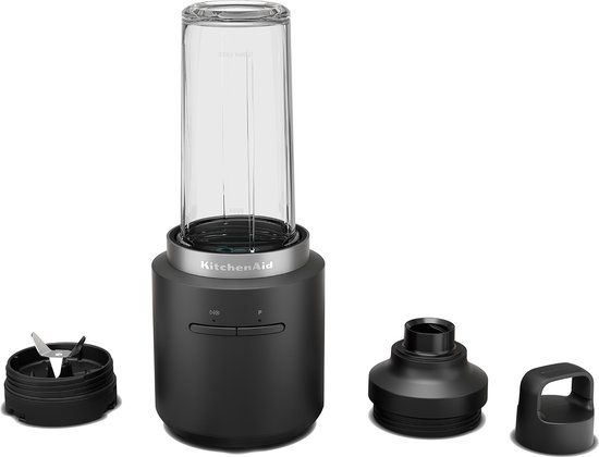 Kitchenaid Foodprocessor - Kitchenaid Go - Draagbare blender - BPA-vrij - 473 ml - met batterij - Zwart van Merkloos