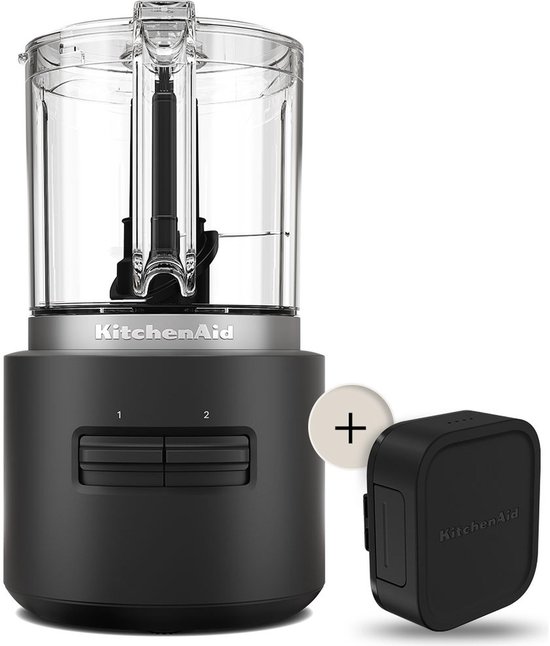 KitchenAid Go 5KFCR531BM - Hakmolen - Draadloos - Mat Zwart