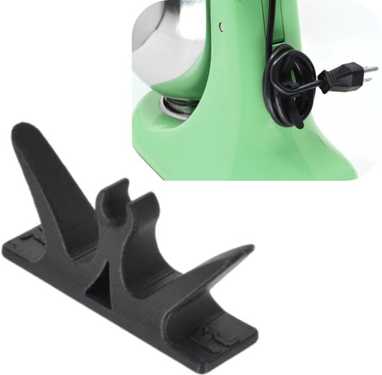 Kitchenaid kabel organiser - zwart - kitchenaid accesoires - kabelhouder zelfklevend - kabelhouder voor keukenmachine - inclusief bevestigingsmateriaal van KitchenAid